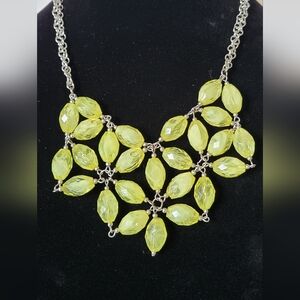 Beautiful Acrylic Yellow Beads Necklace